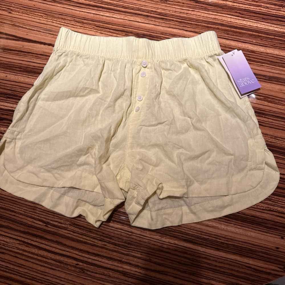 Stars Above Light Yellow Shorts